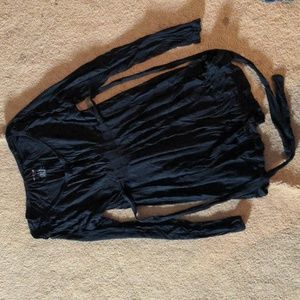 Liz Lang black maternity shirt